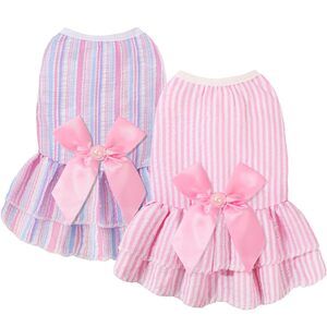 Dog Dress, Cute Pet Princess Dresses with Bright Color Design, Sweet Bowknot